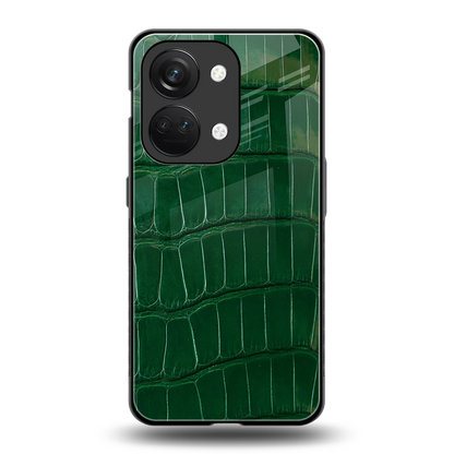 Croco Green back phone cover | glass case for oneplus nord 3