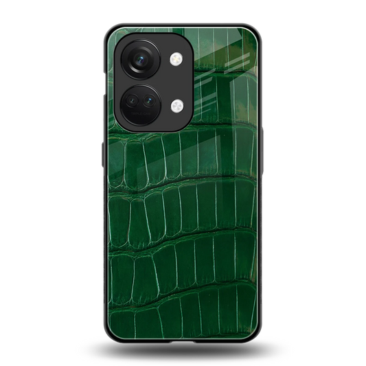 Croco Green back phone cover | glass case for oneplus nord 3