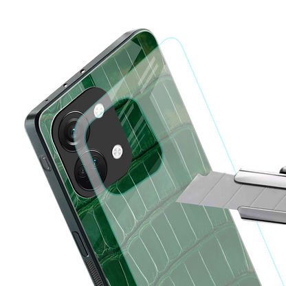 Croco Green stylish phone case for oneplus nord 3 | glossy glass and slim fit