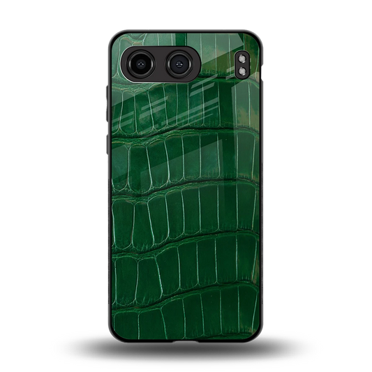 Croco Green back phone cover | glass case for oneplus nord 4