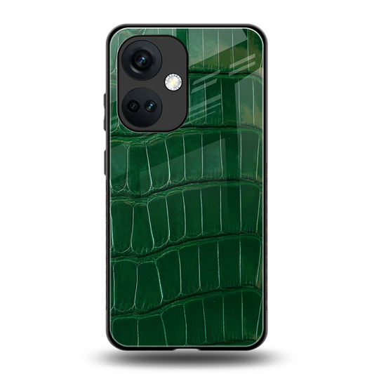 Croco Green back phone cover | glass case for oneplus nord ce 3