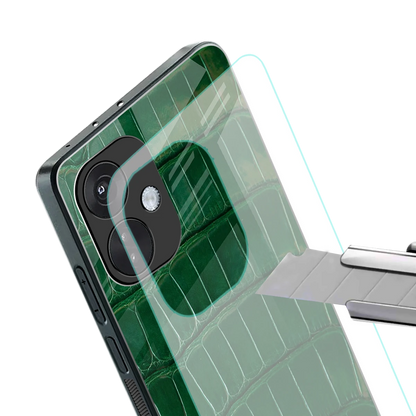Croco Green stylish phone case for oneplus nord ce 3 | glossy glass and slim fit