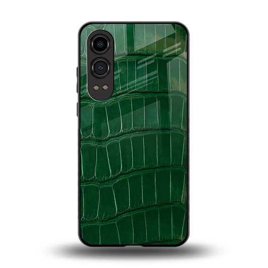 Croco Green back phone cover | glass case for oneplus nord ce 4 lite