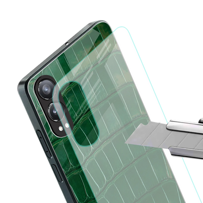 Croco Green stylish phone case for oneplus nord ce 4 lite | glossy glass and slim fit