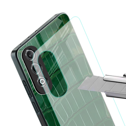 Croco Green stylish phone case for oneplus nord ce 4 | glossy glass and slim fit
