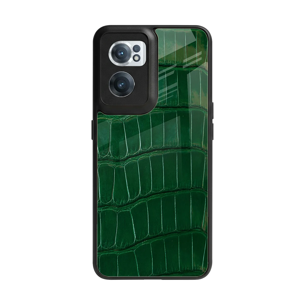 Croco Green back phone cover | glass case for oneplus nord ce 2
