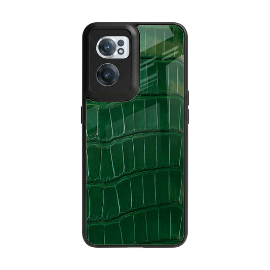 Croco Green back phone cover | glass case for oneplus nord ce 2