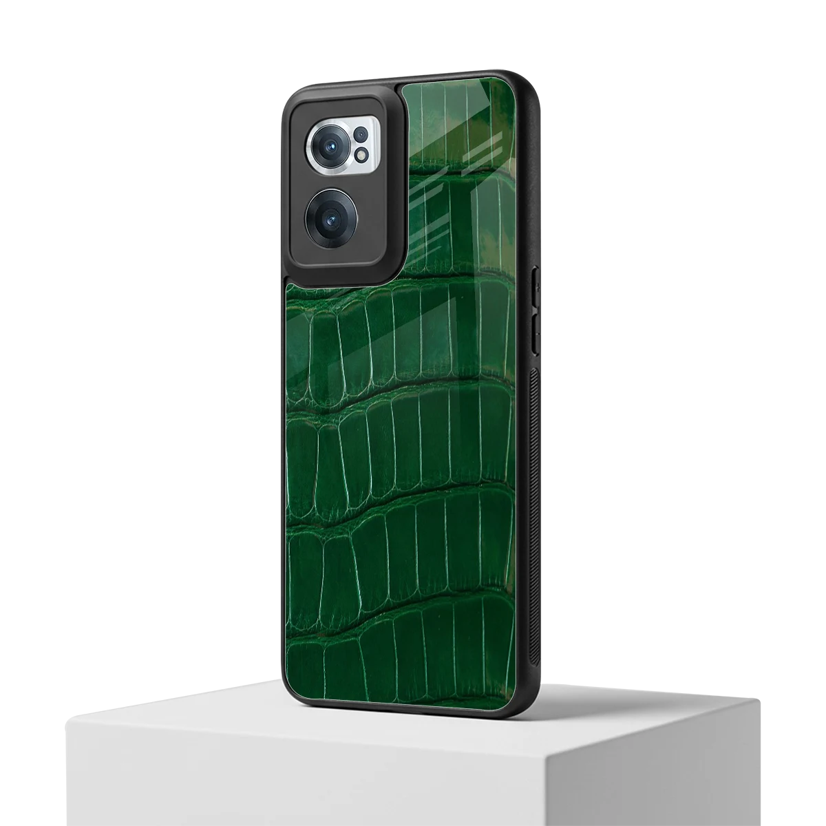 Croco Green oneplus nord ce 2 mobile cover | shockproof glass phone case