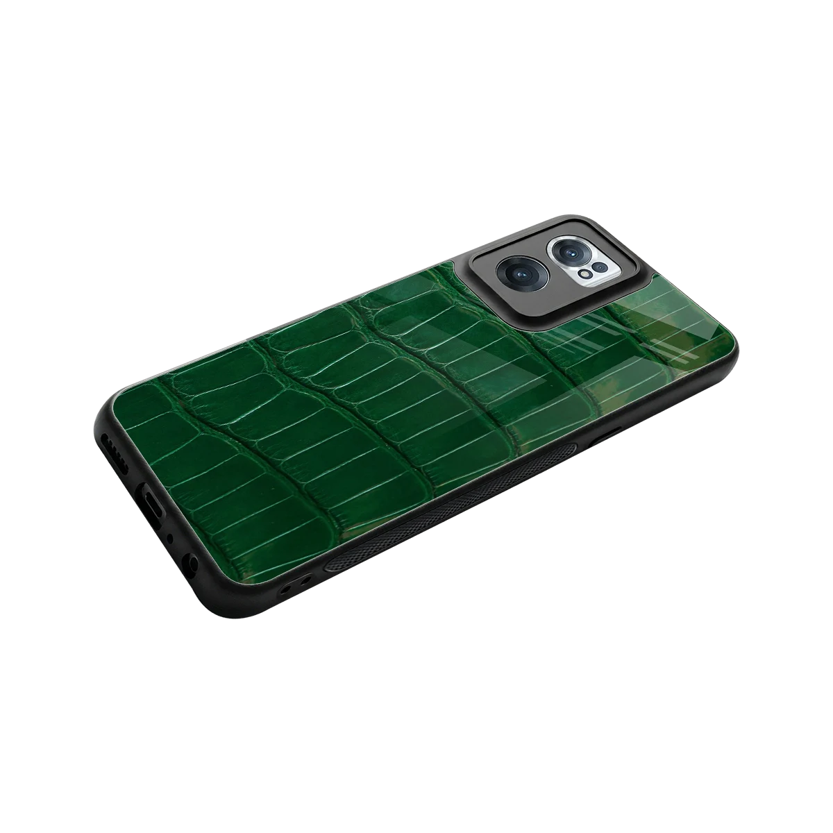 Croco Green stylish phone case for oneplus nord ce 2 | glossy glass and slim fit