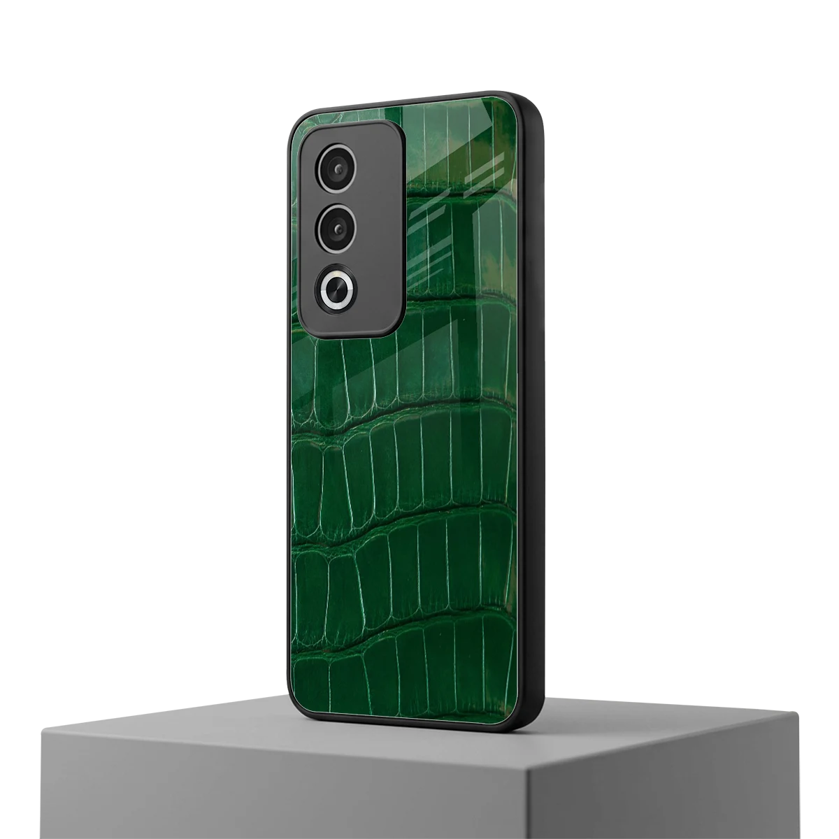 Croco Green oppo a3 pro mobile cover | shockproof glass phone case