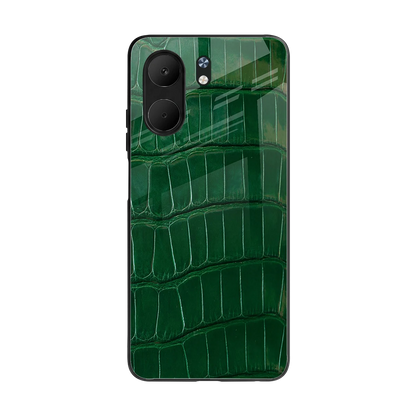 Croco Green back phone cover | glass case for oppo a5x 5g
