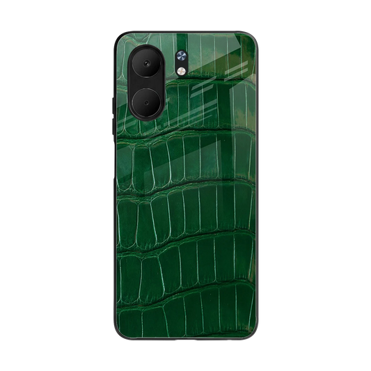 Croco Green back phone cover | glass case for oppo a5x 5g