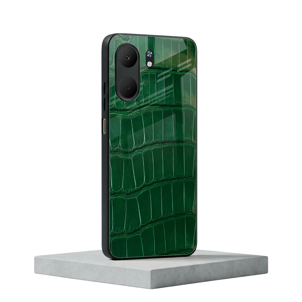 Croco Green oppo a5x 5g mobile cover | shockproof glass phone case