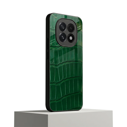Croco Green oppo f29 5g mobile cover | shockproof glass phone case