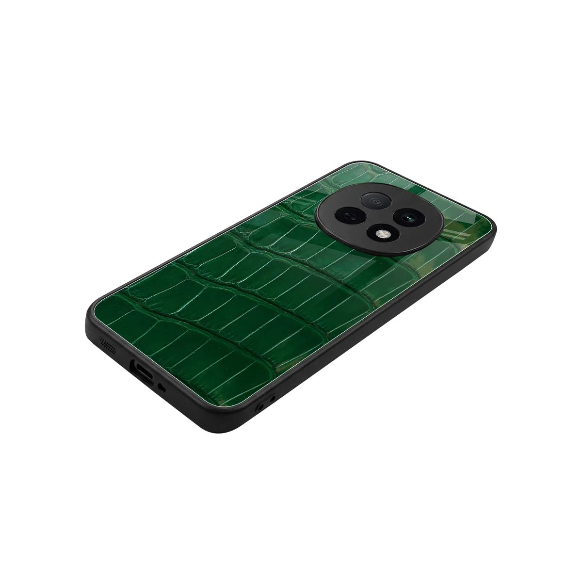 Croco Green stylish phone case for oppo f29 pro 5g | glossy glass and slim fit