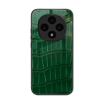 Croco Green back phone cover | glass case for oppo f31 pro 5g
