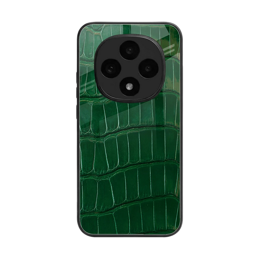 Croco Green back phone cover | glass case for oppo f31 pro 5g