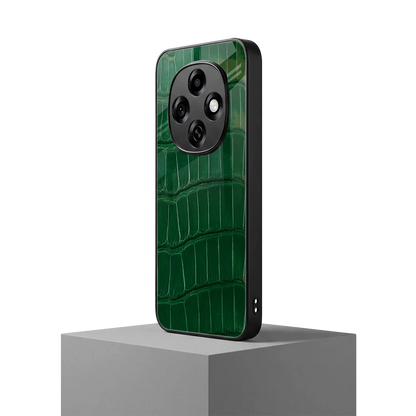 Croco Green oppo f31 pro 5g mobile cover | shockproof glass phone case