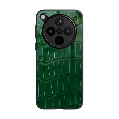 Croco Green back phone cover | glass case for oppo find x8