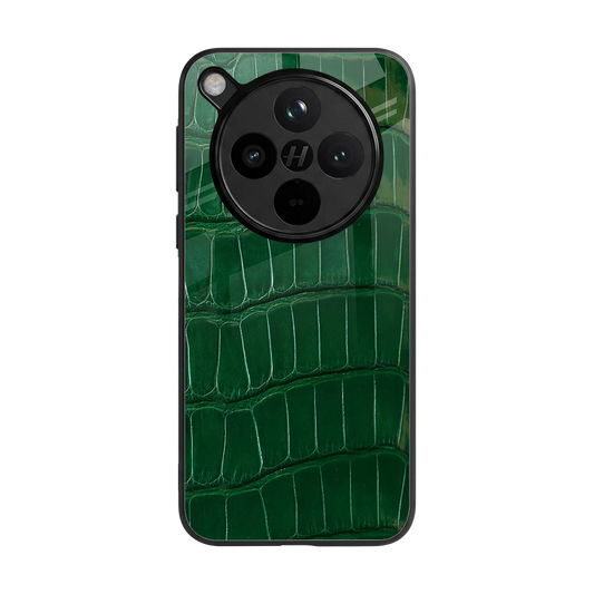 Croco Green back phone cover | glass case for oppo find x8