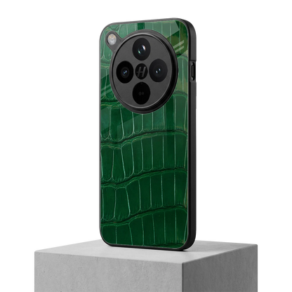 Croco Green oppo find x8 mobile cover | shockproof glass phone case