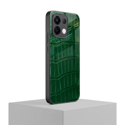Croco Green oppo k13 5g mobile cover | shockproof glass phone case