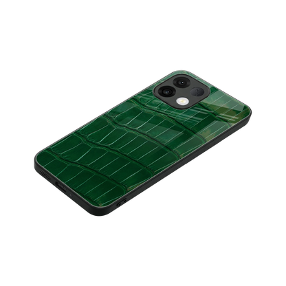 Croco Green stylish phone case for oppo k13 5g | glossy glass and slim fit