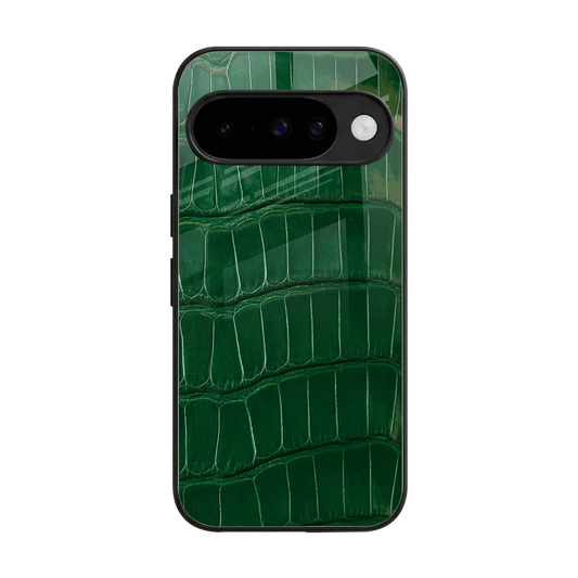 Croco Green back phone cover | glass case for google pixel 10
