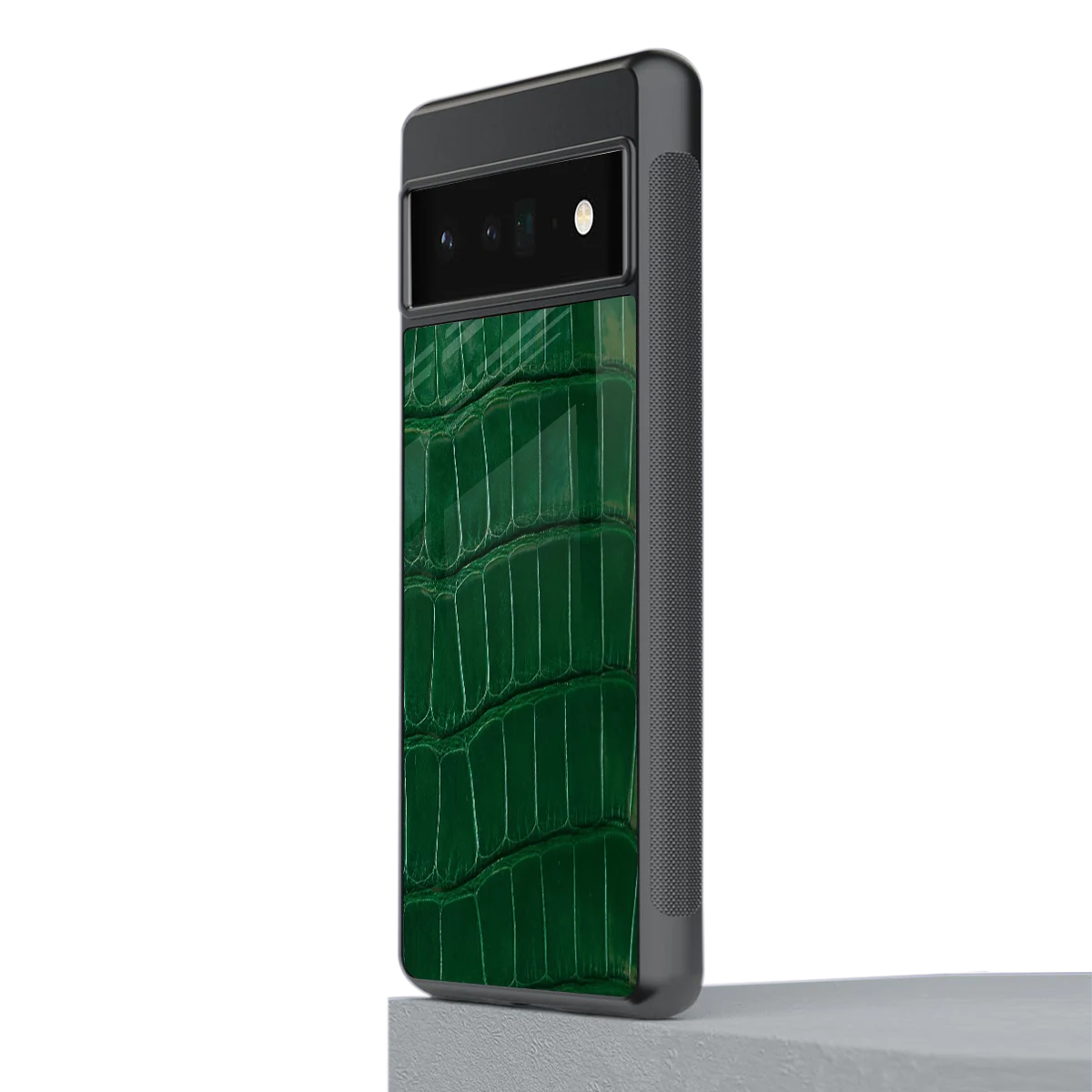 Croco Green stylish phone case for google pixel 6 pro | glossy glass and slim fit