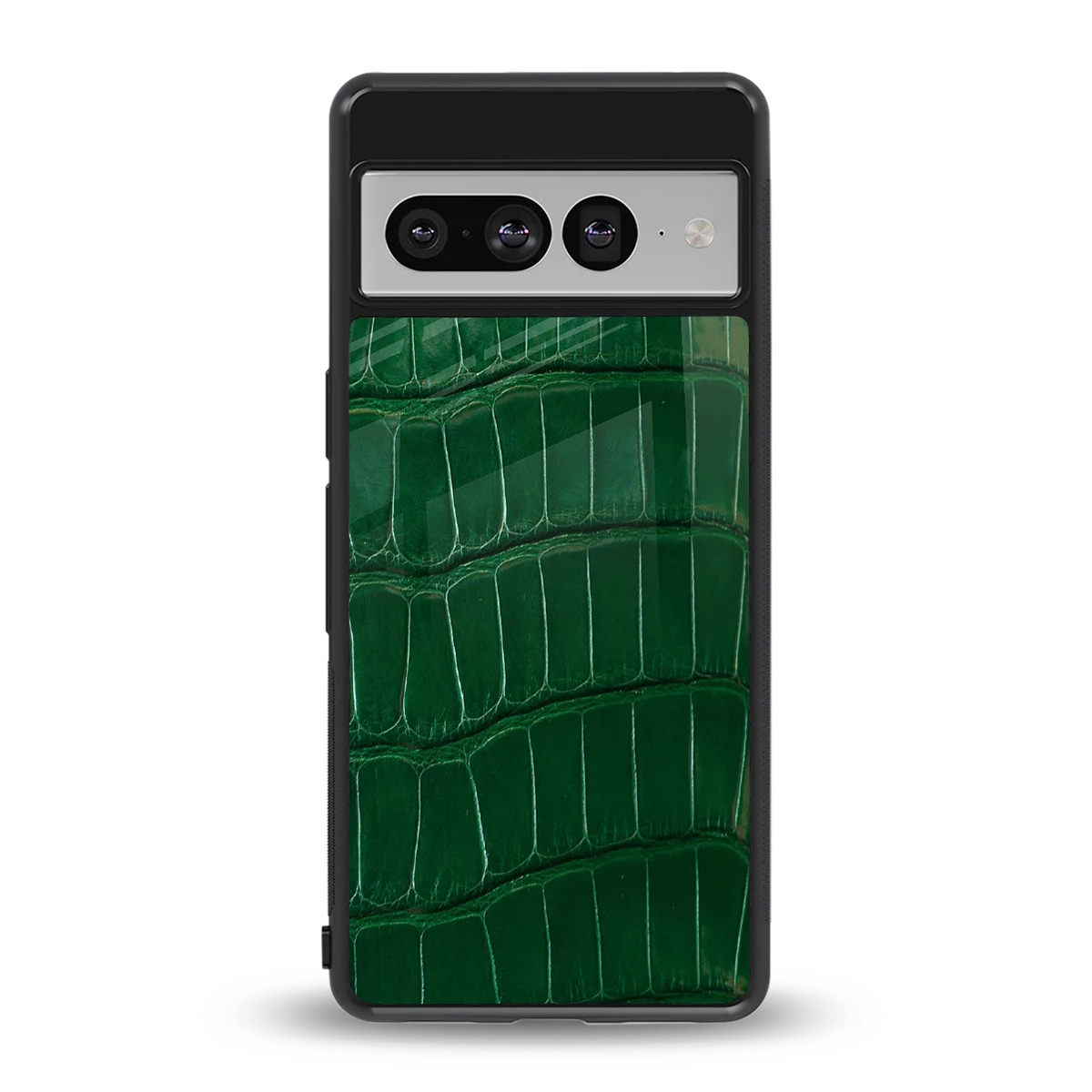 Croco Green back phone cover | glass case for google pixel 7 pro