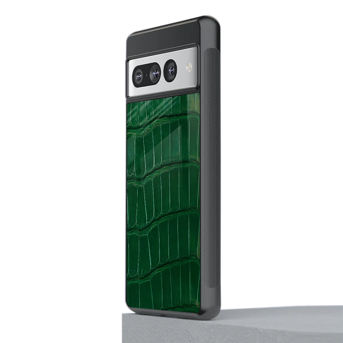 Croco Green stylish phone case for google pixel 7 pro | glossy glass and slim fit