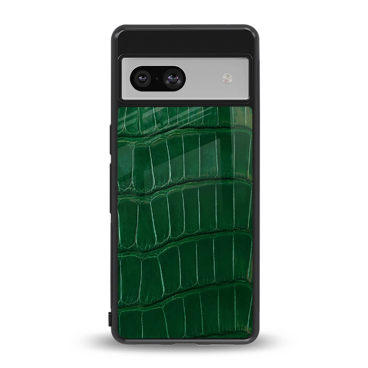 Croco Green back phone cover | glass case for google pixel 7a