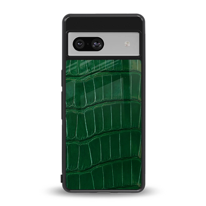 Croco Green back phone cover | glass case for google pixel 7