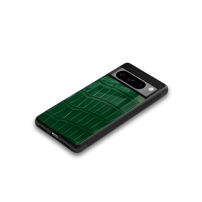 Croco Green google pixel 8 pro mobile cover | shockproof glass phone case