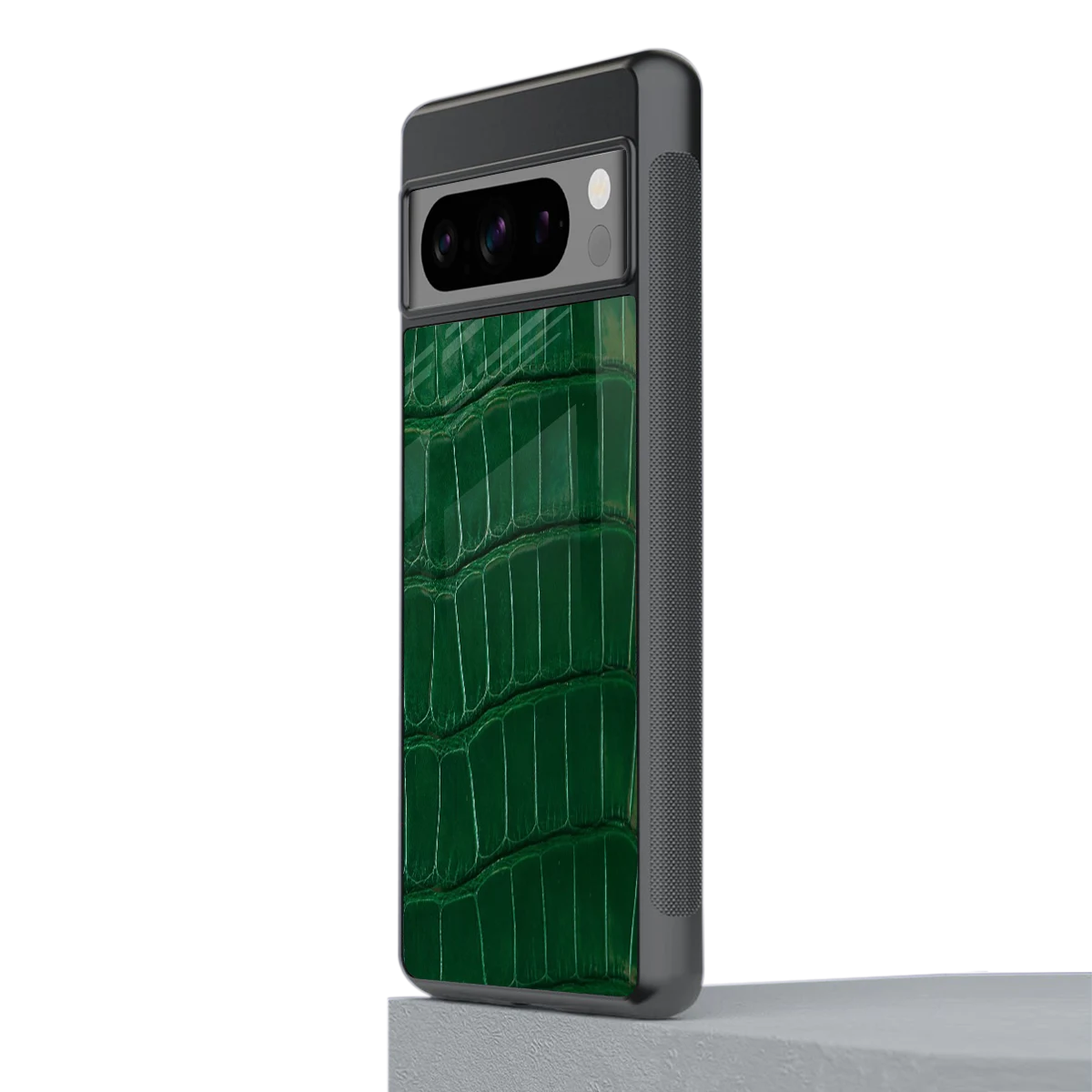 Croco Green stylish phone case for google pixel 8 pro | glossy glass and slim fit