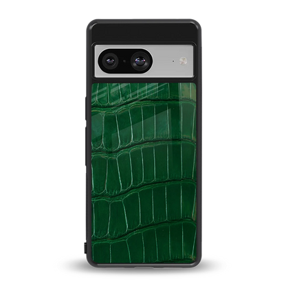 Croco Green back phone cover | glass case for google pixel 8