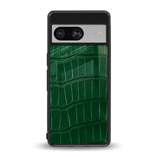 Croco Green back phone cover | glass case for google pixel 8