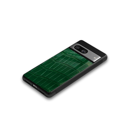 Croco Green google pixel 8 mobile cover | shockproof glass phone case