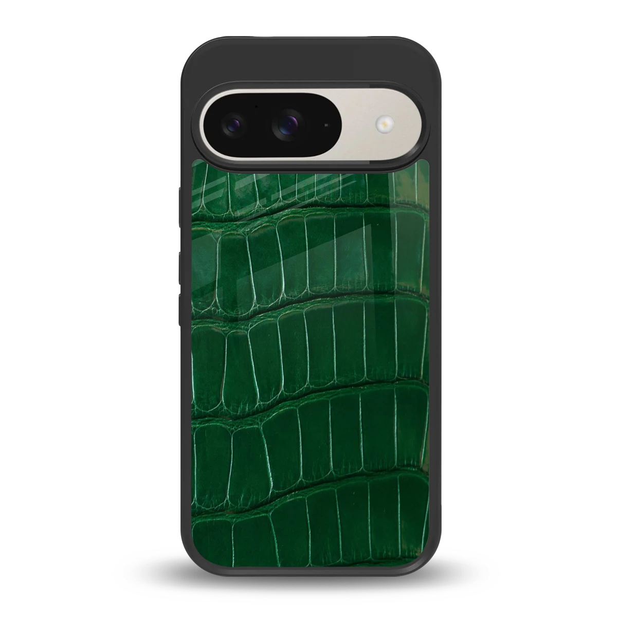 Croco Green back phone cover | glass case for google pixel 9