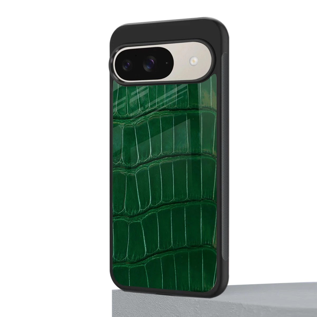 Croco Green google pixel 9 mobile cover | shockproof glass phone case