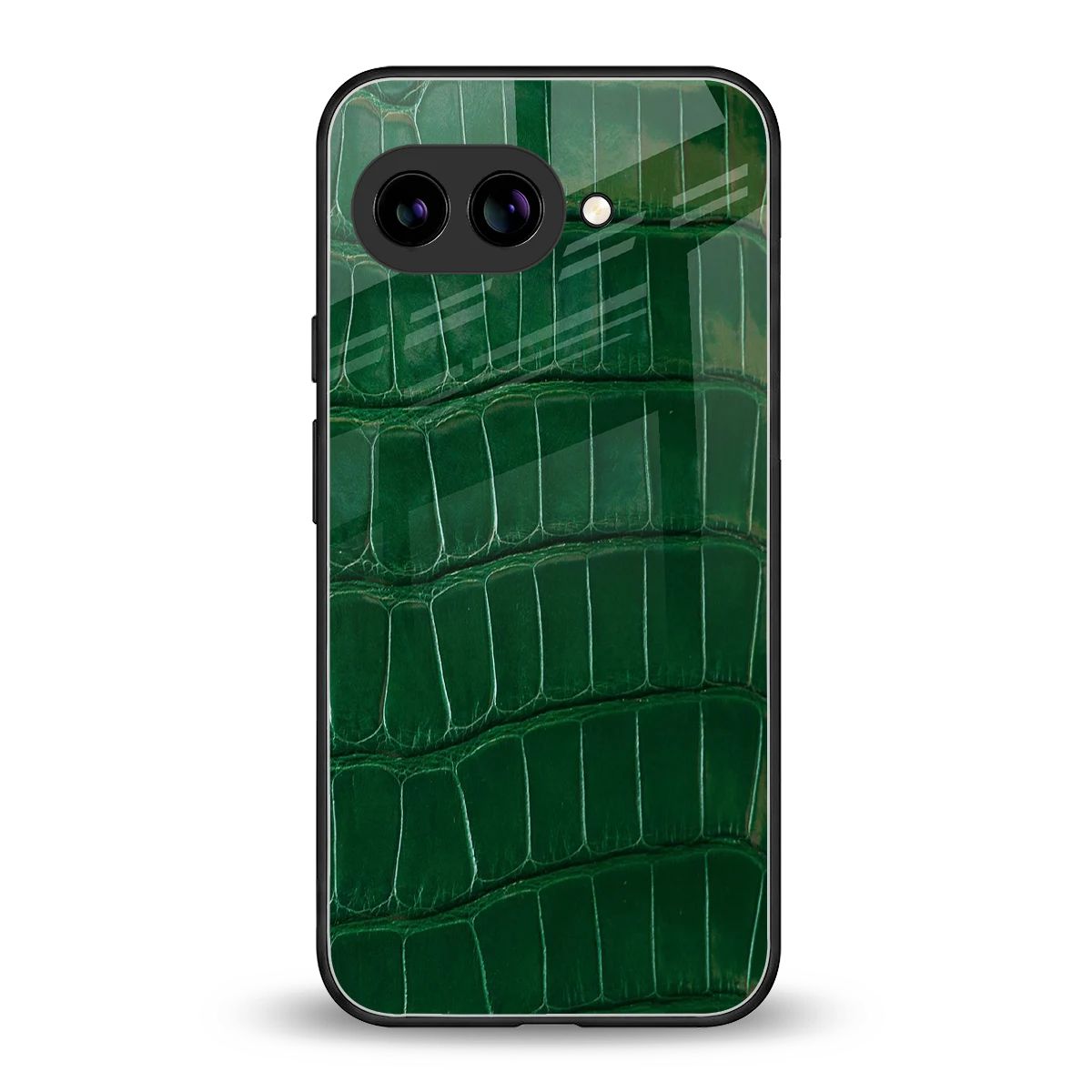 Croco Green back phone cover | glass case for google pixel 10a