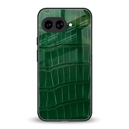 Croco Green back phone cover | glass case for google pixel 10a