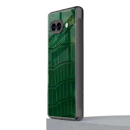 Croco Green google pixel 10a mobile cover | shockproof glass phone case