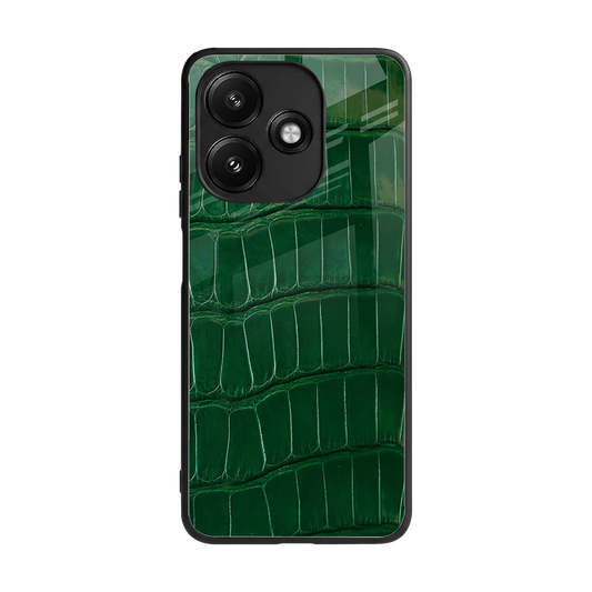 Croco Green back phone cover | glass case for redmi 12 5g