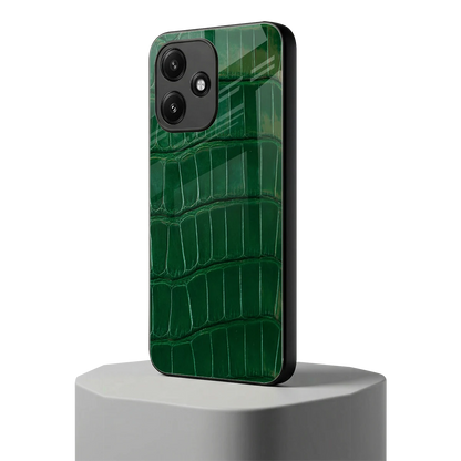 Croco Green redmi 12 5g mobile cover | shockproof glass phone case