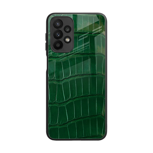 Croco Green back phone cover | glass case for samsung galaxy a23