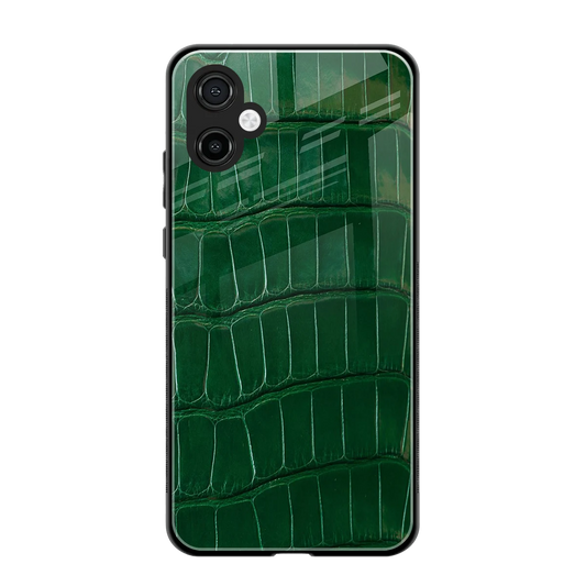 Croco Green back phone cover | glass case for samsung galaxy a06 5g