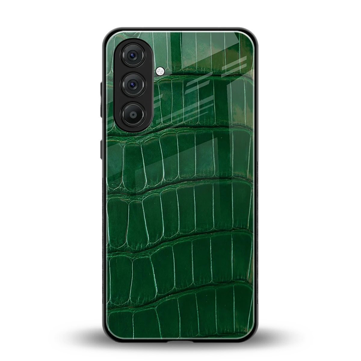 Croco Green back phone cover | glass case for samsung galaxy a55 5g