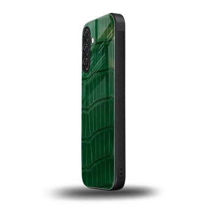 Croco Green samsung galaxy a55 5g mobile cover | shockproof glass phone case