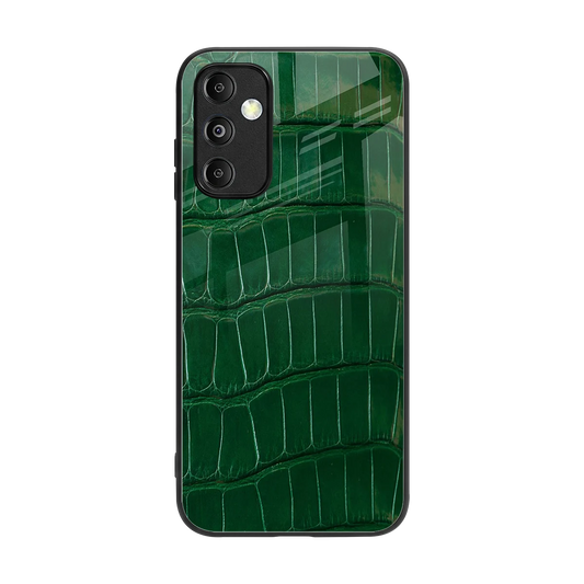 Croco Green back phone cover | glass case for samsung galaxy m14 5g